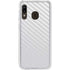White Carbon Fiber Specialty Texture Material Galaxy A20 Clear Case