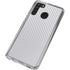 White Carbon Fiber Specialty Texture Material Galaxy A21 Clear Case