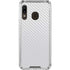 White Carbon Fiber Specialty Texture Material Galaxy A30 Clear Case