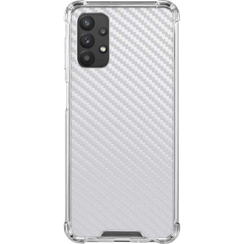 White Carbon Fiber Specialty Texture Material Galaxy A32 5G Clear Case