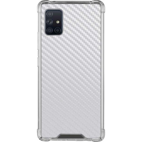 White Carbon Fiber Specialty Texture Material Galaxy A51 5G Clear Case