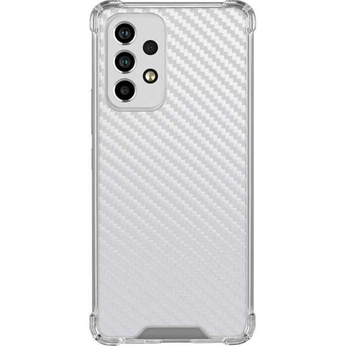 White Carbon Fiber Specialty Texture Material Galaxy A53 5G Clear Case