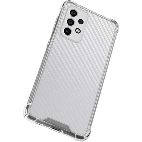 White Carbon Fiber Specialty Texture Material Galaxy A53 5G Clear Case