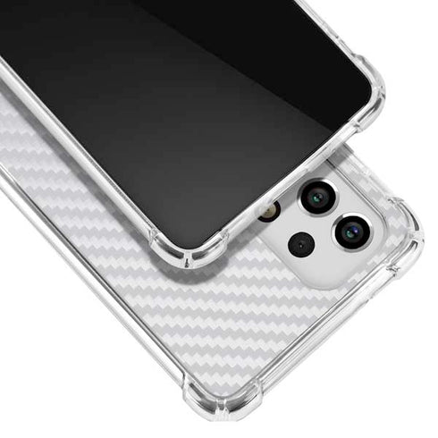 White Carbon Fiber Specialty Texture Material Galaxy A53 5G Clear Case
