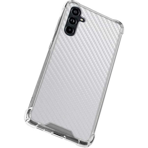 White Carbon Fiber Specialty Texture Material Galaxy A54 5G Clear Case