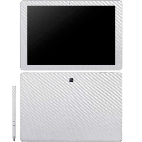 White Carbon Fiber Specialty Texture Material Galaxy Book 12in Skin