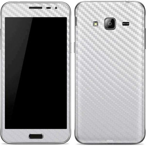 White Carbon Fiber Specialty Texture Material Galaxy J3 Skin