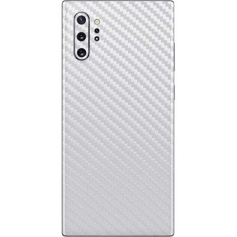 White Carbon Fiber Specialty Texture Material Galaxy Note 10 Plus Skin