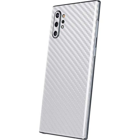 White Carbon Fiber Specialty Texture Material Galaxy Note 10 Plus Skin