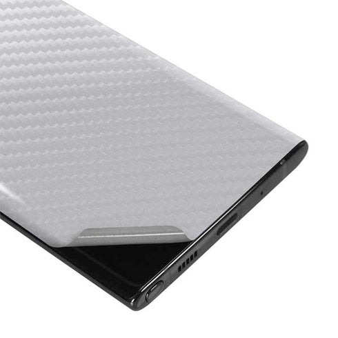 White Carbon Fiber Specialty Texture Material Galaxy Note 10 Plus Skin