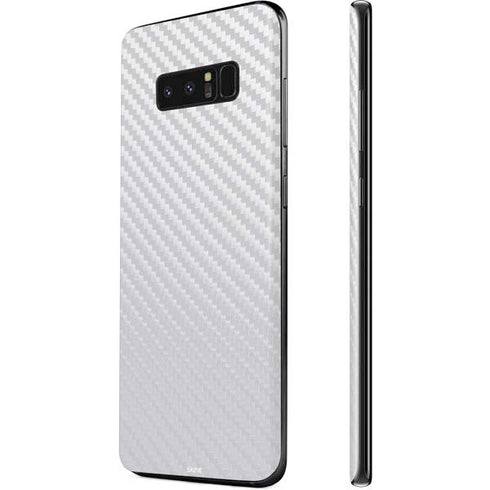White Carbon Fiber Specialty Texture Material Galaxy Note 8 Skin