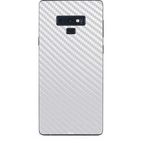 White Carbon Fiber Specialty Texture Material Galaxy Note 9 Skin