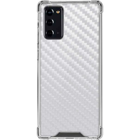 White Carbon Fiber Specialty Texture Material Galaxy Note20 5G Clear Case