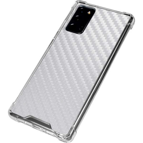 White Carbon Fiber Specialty Texture Material Galaxy Note20 5G Clear Case