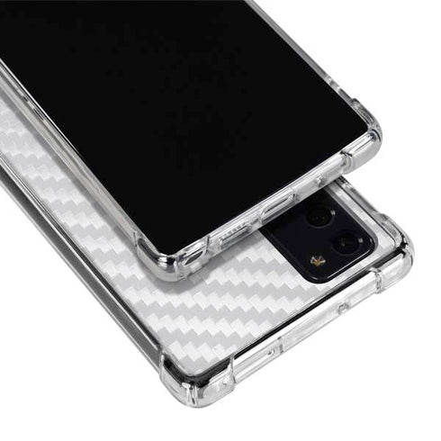 White Carbon Fiber Specialty Texture Material Galaxy Note20 5G Clear Case
