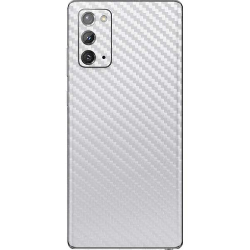 White Carbon Fiber Specialty Texture Material Galaxy Note20 5G Skin