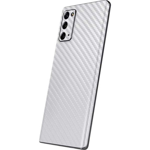 White Carbon Fiber Specialty Texture Material Galaxy Note20 5G Skin