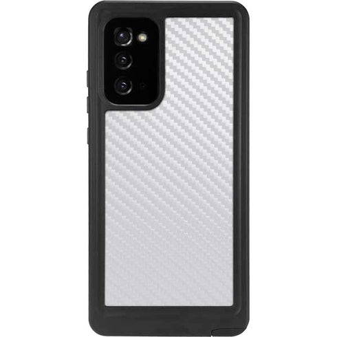 White Carbon Fiber Specialty Texture Material Galaxy Note20 5G Waterproof Case
