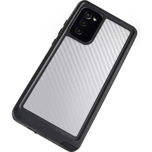 White Carbon Fiber Specialty Texture Material Galaxy Note20 5G Waterproof Case