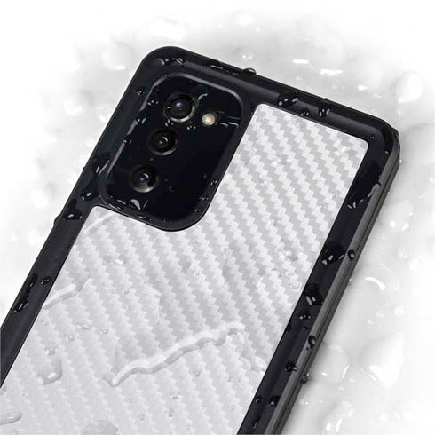 White Carbon Fiber Specialty Texture Material Galaxy Note20 5G Waterproof Case