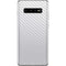 White Carbon Fiber Specialty Texture Material Galaxy S10 Plus Skin