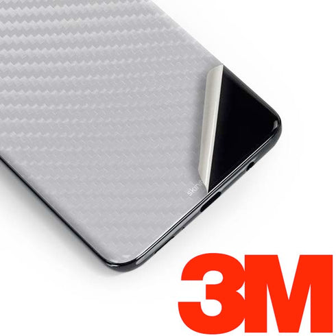 White Carbon Fiber Specialty Texture Material Galaxy S10 Skin