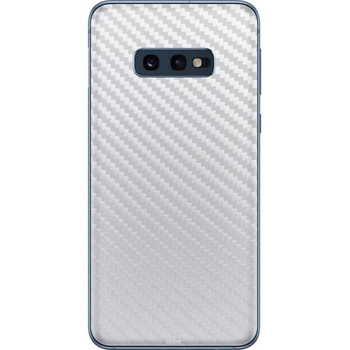 White Carbon Fiber Specialty Texture Material Galaxy S10e Skin