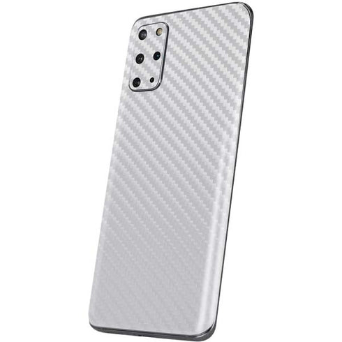 White Carbon Fiber Specialty Texture Material Galaxy S20 Plus Skin