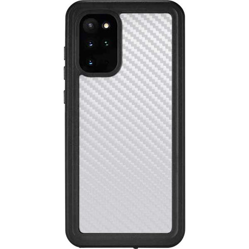 White Carbon Fiber Specialty Texture Material Galaxy S20 Plus Waterproof Case