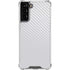 White Carbon Fiber Specialty Texture Material Galaxy S21 FE Clear Case