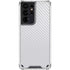 White Carbon Fiber Specialty Texture Material Galaxy S21 Ultra 5G Clear Case