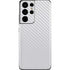 White Carbon Fiber Specialty Texture Material Galaxy S21 Ultra 5G Skin