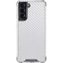 White Carbon Fiber Specialty Texture Material Galaxy S22 Clear Case