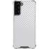 White Carbon Fiber Specialty Texture Material Galaxy S22 Plus Clear Case