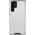 White Carbon Fiber Specialty Texture Material Galaxy S22 Ultra Clear Case