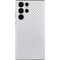White Carbon Fiber Specialty Texture Material Galaxy S22 Ultra Skin