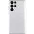White Carbon Fiber Specialty Texture Material Galaxy S22 Ultra Skin