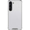 White Carbon Fiber Specialty Texture Material Galaxy S23 Clear Case