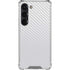 White Carbon Fiber Specialty Texture Material Galaxy S23 Clear Case