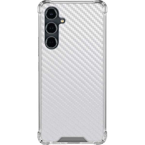 White Carbon Fiber Specialty Texture Material Galaxy S23 FE Clear Case