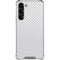 White Carbon Fiber Specialty Texture Material Galaxy S23 Plus Clear Case