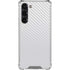 White Carbon Fiber Specialty Texture Material Galaxy S23 Plus Clear Case