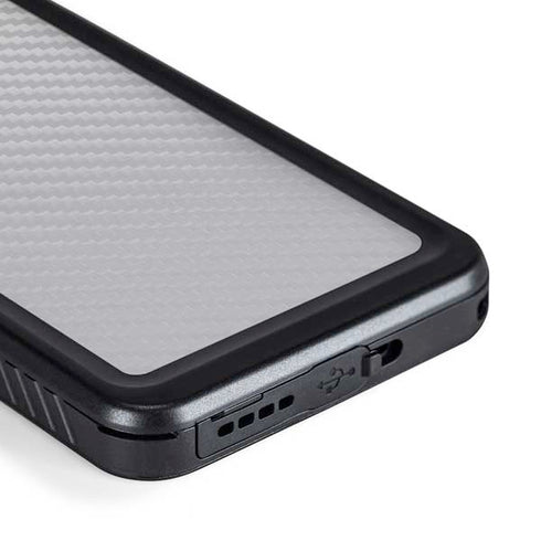 White Carbon Fiber Specialty Texture Material Galaxy S23 Plus Waterproof Case