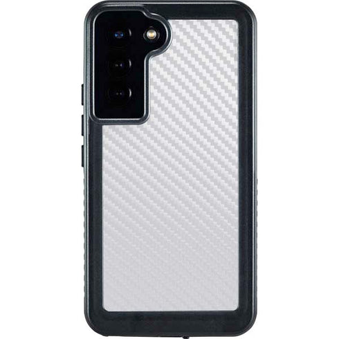 White Carbon Fiber Specialty Texture Material Galaxy S23 Plus Waterproof Case