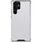 White Carbon Fiber Specialty Texture Material Galaxy S23 Ultra Clear Case