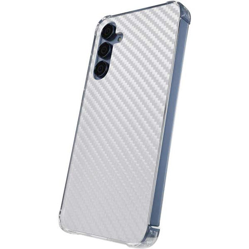 White Carbon Fiber Specialty Texture Material Galaxy S24 Clear Case