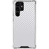 White Carbon Fiber Specialty Texture Material Galaxy S24 Ultra Clear Case