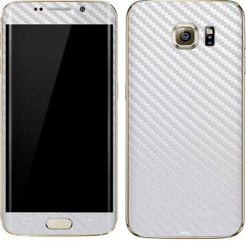 White Carbon Fiber Specialty Texture Material Galaxy S7 Edge Skin