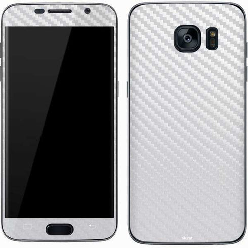 White Carbon Fiber Specialty Texture Material Galaxy S7 Skin