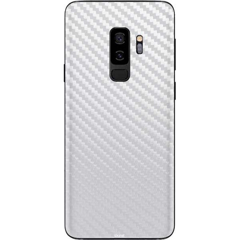 White Carbon Fiber Specialty Texture Material Galaxy S9 Plus Skin